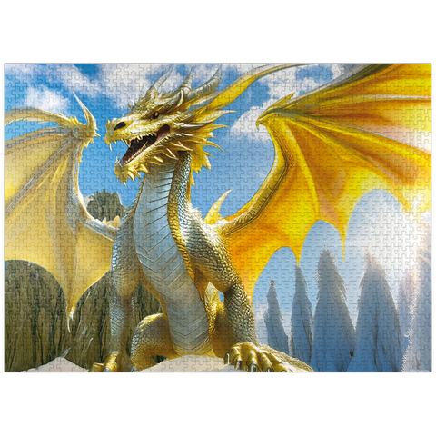 puzzleplate Saffron Dragon 1000 Jigsaw Puzzle