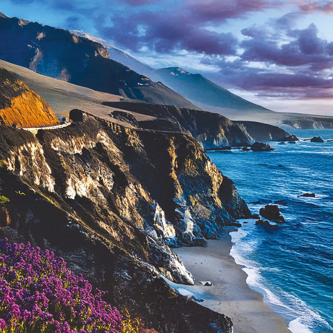 Sunset On Big Sur 1000 Jigsaw Puzzle 3D Modell