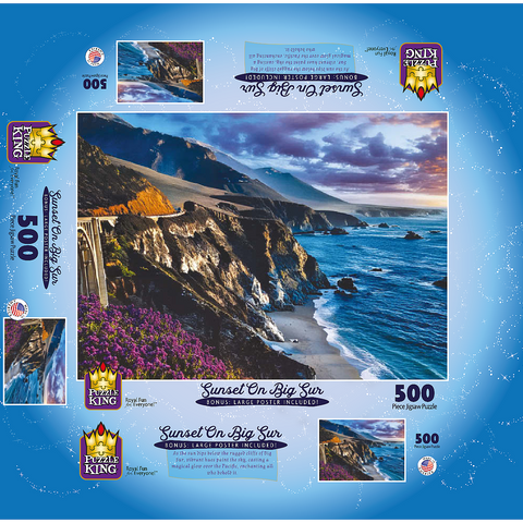 Sunset On Big Sur 500 Jigsaw Puzzle box 3D Modell