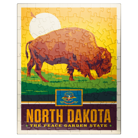 puzzleplate North Dakota: The Peace Garden State 100 Jigsaw Puzzle