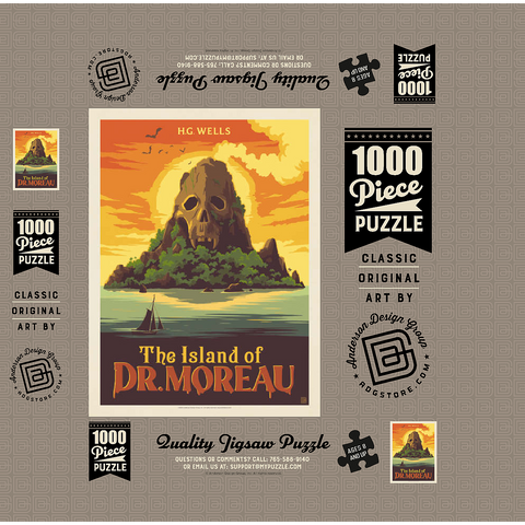 The Island Of Dr. Moreau: H.G. Wells 1000 Jigsaw Puzzle box 3D Modell