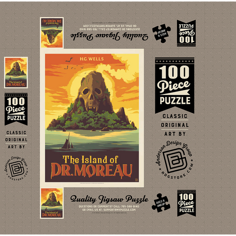 The Island Of Dr. Moreau: H.G. Wells 100 Jigsaw Puzzle box 3D Modell