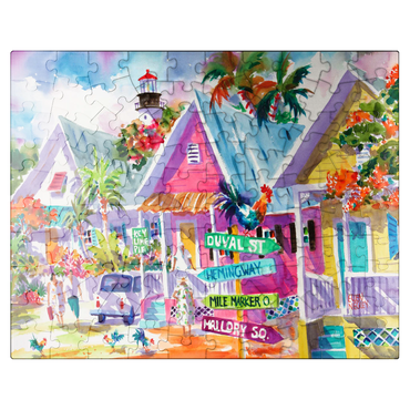 puzzleplate Conch Republic - Watercolor Artwork 100 Jigsaw Puzzle