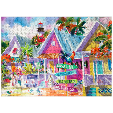 puzzleplate Conch Republic - Watercolor Artwork 500 Jigsaw Puzzle