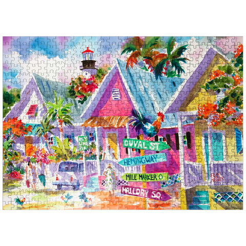 puzzleplate Conch Republic - Watercolor Artwork 500 Jigsaw Puzzle