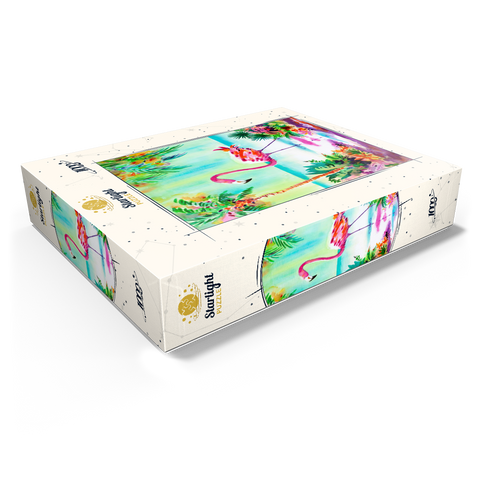 Flamingo Lagoon - Watercolor Artwork 1000 Jigsaw Puzzle box view1