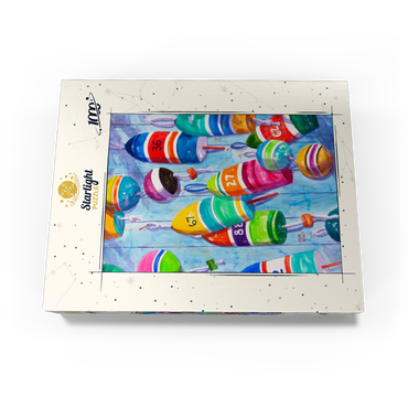 Blue Buoys - Watercolor Artwork 1000 Jigsaw Puzzle box view3