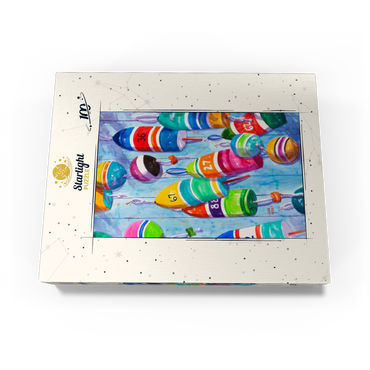 Blue Buoys - Watercolor Artwork 100 Jigsaw Puzzle box view3