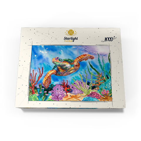 Reef Rider - Watercolor Artwork 1000 Jigsaw Puzzle box view3