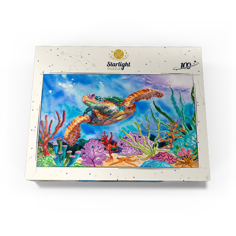 Reef Rider - Watercolor Artwork 100 Jigsaw Puzzle box view3