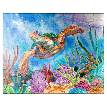 puzzleplate Reef Rider - Watercolor Artwork 100 Jigsaw Puzzle