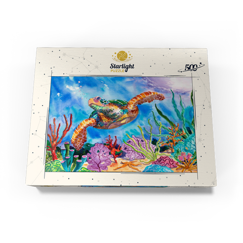 Reef Rider - Watercolor Artwork 500 Jigsaw Puzzle box view3