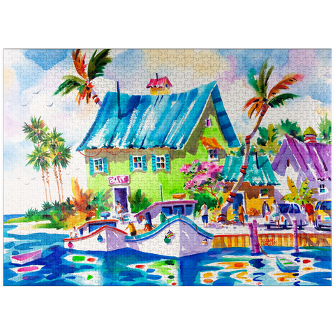 puzzleplate Living The Lime Life - Watercolor Artwork 1000 Jigsaw Puzzle