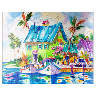 puzzleplate Living The Lime Life - Watercolor Artwork 100 Jigsaw Puzzle