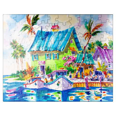 puzzleplate Living The Lime Life - Watercolor Artwork 100 Jigsaw Puzzle