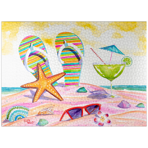 puzzleplate 5 O'clock Somewhere - Watercolor Artwork 1000 Jigsaw Puzzle