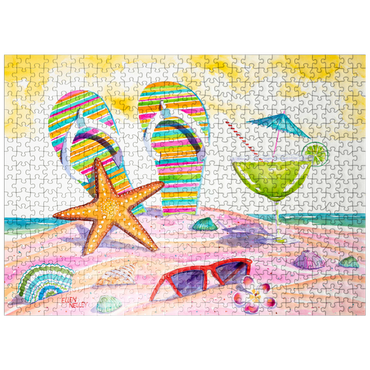 puzzleplate 5 O'clock Somewhere - Watercolor Artwork 500 Jigsaw Puzzle