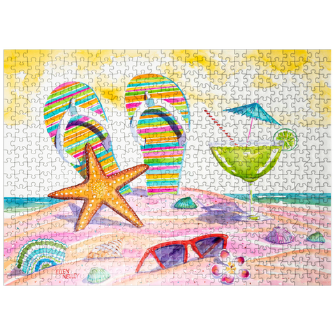 puzzleplate 5 O'clock Somewhere - Watercolor Artwork 500 Jigsaw Puzzle