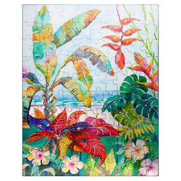 puzzleplate Florida Foliage - Watercolor Artwork 100 Jigsaw Puzzle
