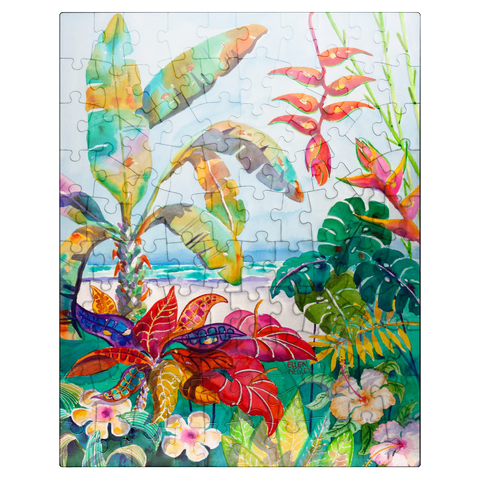 puzzleplate Florida Foliage - Watercolor Artwork 100 Jigsaw Puzzle