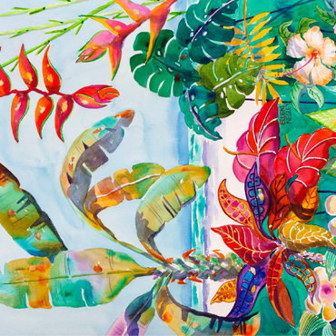 Florida Foliage - Watercolor Artwork 100 Jigsaw Puzzle 3D Modell