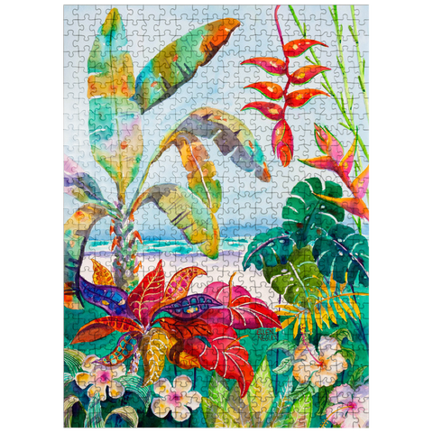 puzzleplate Florida Foliage - Watercolor Artwork 500 Jigsaw Puzzle