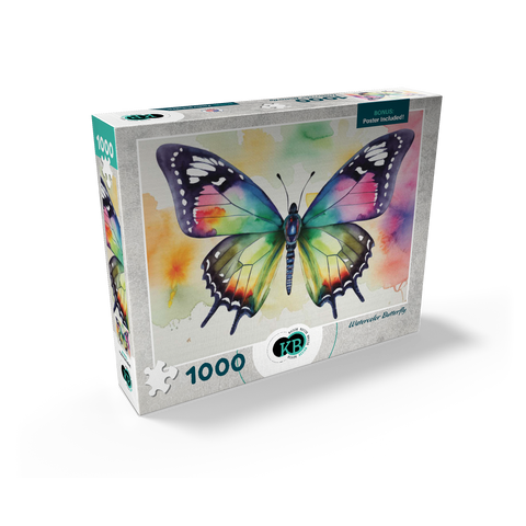 Abstract Watercolor Butterfly Wildlife Canvas 1000 Jigsaw Puzzle box view2