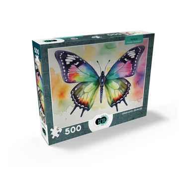 Abstract Watercolor Butterfly Wildlife Canvas 500 Jigsaw Puzzle box view2