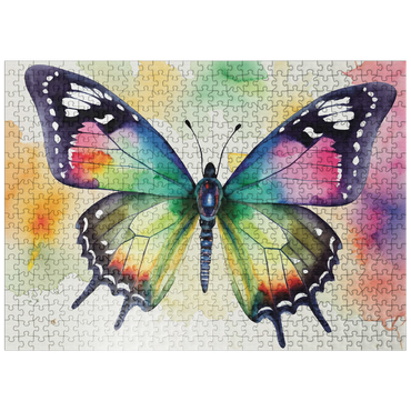 puzzleplate Abstract Watercolor Butterfly Wildlife Canvas 500 Jigsaw Puzzle