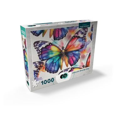 Abstract Watercolor Butterfly Wings Wildlife Canvas 1000 Jigsaw Puzzle box view2