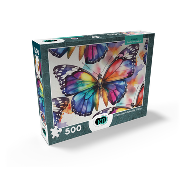 Abstract Watercolor Butterfly Wings Wildlife Canvas 500 Jigsaw Puzzle box view2