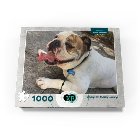 Animal Photography: Buddy the Bulldog Smiling 1000 Jigsaw Puzzle box view3