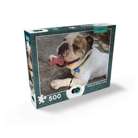 Animal Photography: Buddy the Bulldog Smiling 500 Jigsaw Puzzle box view2