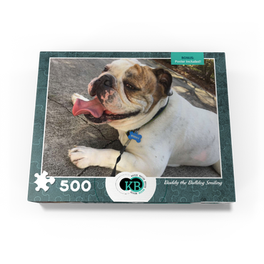 Animal Photography: Buddy the Bulldog Smiling 500 Jigsaw Puzzle box view3