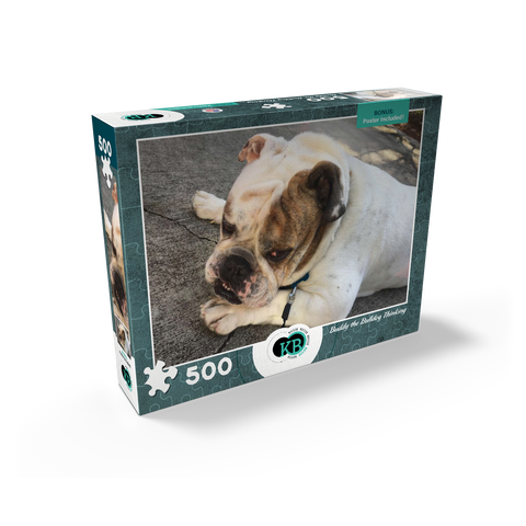 Animal Photography: Buddy the Bulldog Thinking 500 Jigsaw Puzzle box view2