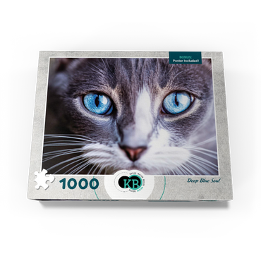 Animal Photography: Cat Deep Blue Soul 1000 Jigsaw Puzzle box view3