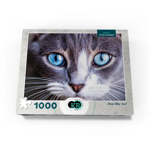 Animal Photography: Cat Deep Blue Soul 1000 Jigsaw Puzzle box view3