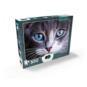 Animal Photography: Cat Deep Blue Soul 500 Jigsaw Puzzle box view2