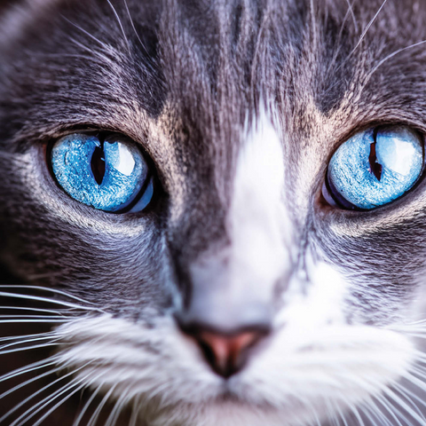 Animal Photography: Cat Deep Blue Soul 500 Jigsaw Puzzle 3D Modell