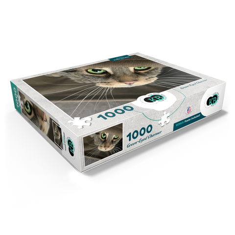 Animal Photography: Cat Green-Eyed Charmer 1000 Jigsaw Puzzle box view1