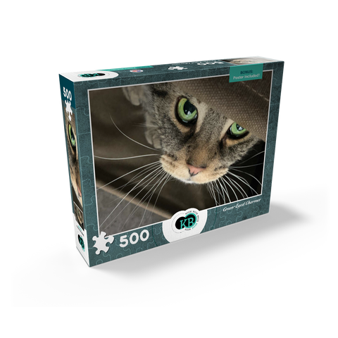 Animal Photography: Cat Green-Eyed Charmer 500 Jigsaw Puzzle box view2