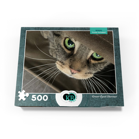 Animal Photography: Cat Green-Eyed Charmer 500 Jigsaw Puzzle box view3