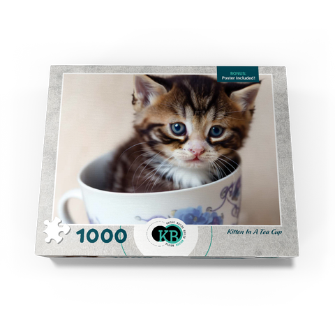 Animal Photography: Kitten In A Tea Cup 1000 Jigsaw Puzzle box view3