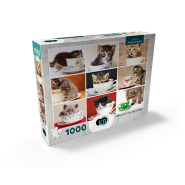 Animal Photography: Kittens In A Tea Cup Collage 1000 Jigsaw Puzzle box view2