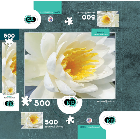 Flowers & Plants Photography: Waterlily Bloom 500 Jigsaw Puzzle box 3D Modell