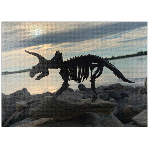 puzzleplate Landscape Photography: Jurassic Horizon Dinosaur 1000 Jigsaw Puzzle