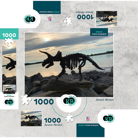 Landscape Photography: Jurassic Horizon Dinosaur 1000 Jigsaw Puzzle box 3D Modell