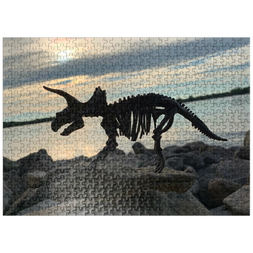 puzzleplate Landscape Photography: Jurassic Horizon Dinosaur 500 Jigsaw Puzzle