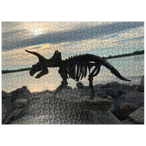 puzzleplate Landscape Photography: Jurassic Horizon Dinosaur 500 Jigsaw Puzzle