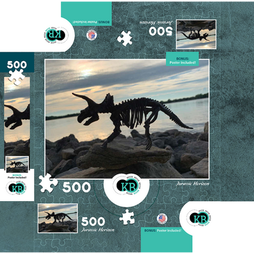 Landscape Photography: Jurassic Horizon Dinosaur 500 Jigsaw Puzzle box 3D Modell